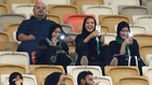 Varias mujeres en un partido en el estadio King Abdullah donde se...