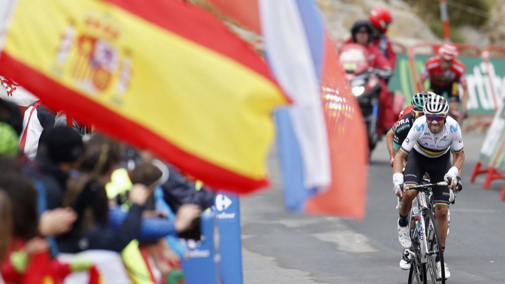 Alejandro Valverde en una etapa de este ao.