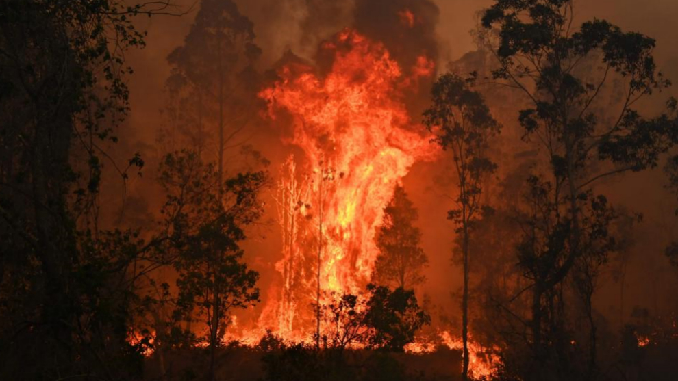 Uno de los numerosos incendios que asolan el este australiano.