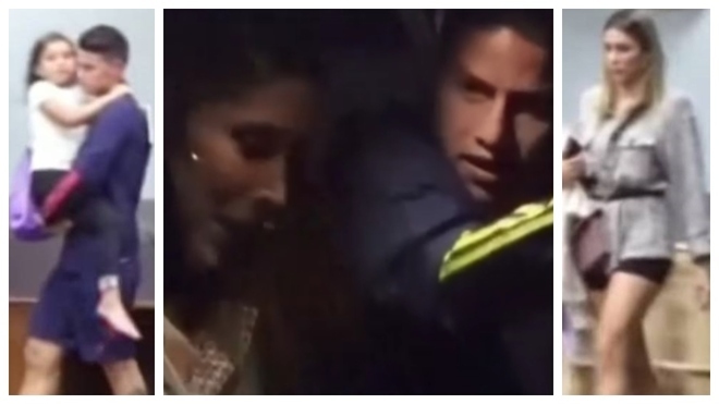 James Rodriguez was captured visiting a Miami clinic with ex-wife Daniela O...