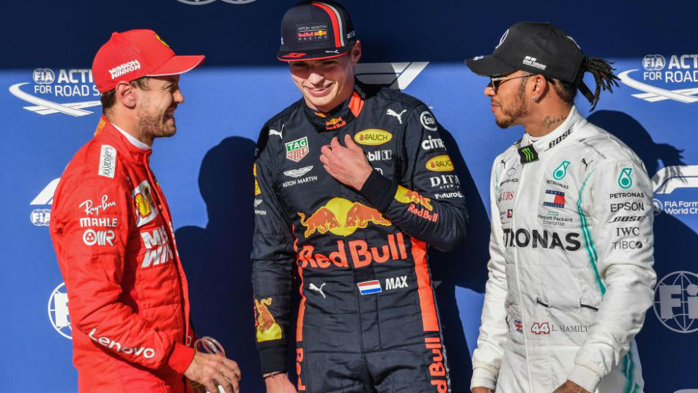 Verstappen, Vettel y Hamilton, los tres primeros en la calificacin...