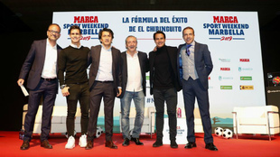 De izquierda a derecha, Emilio Contreras, Edu Aguirre, Jos Flix...