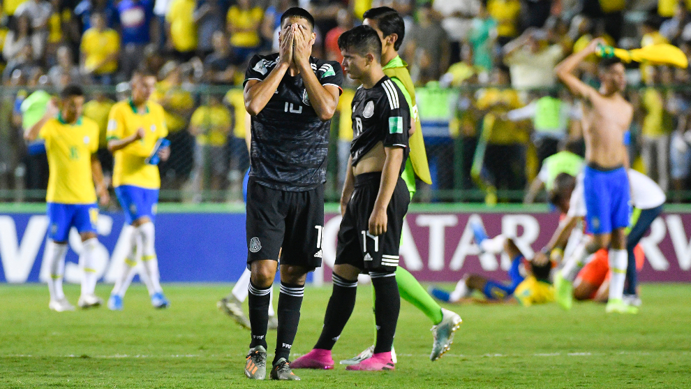 La selección mexicana lamenta la derrota.