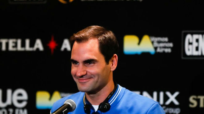 Roger Federer, en Buenos Aires