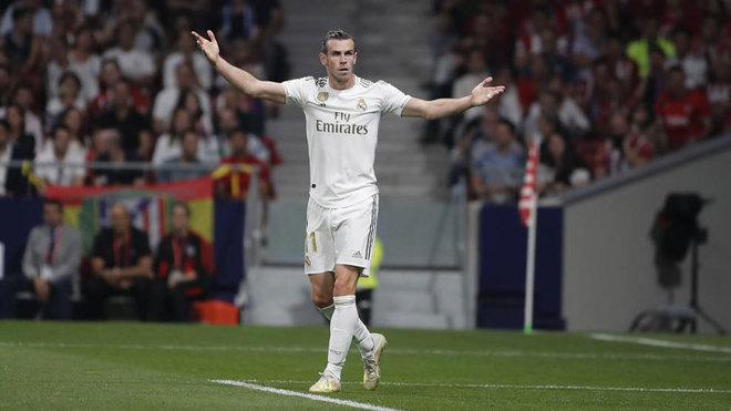 Gareth Bale, durante el derbi disputado esta temporada.
