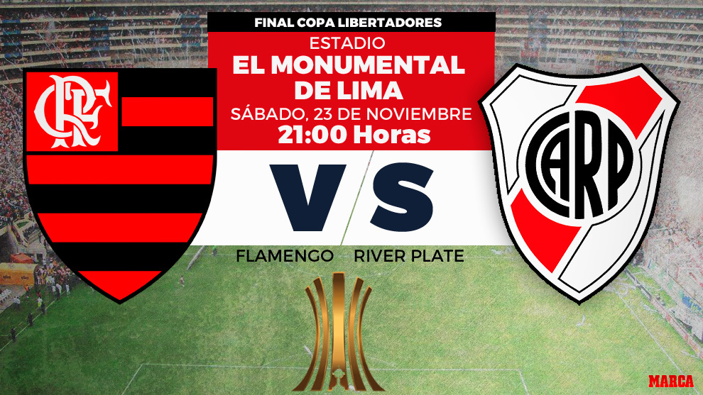 Hasta Dibujar desmayarse Final Copa Libertadores 2019: Flamengo vs River Plate: horario y dónde ver  en TV hoy la final de la Copa Libertadores | Marca.com