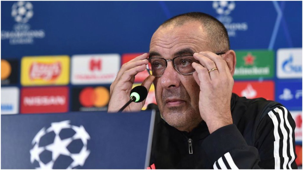 Sarri during his press conference