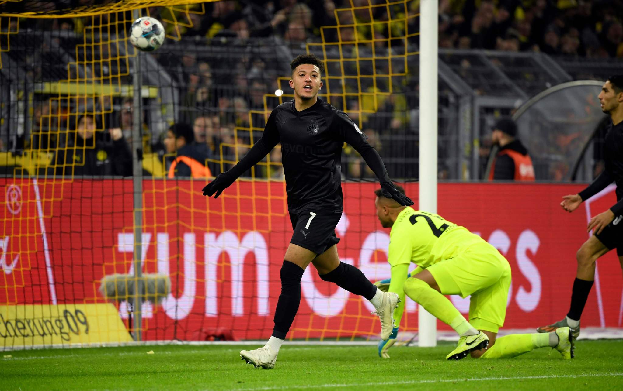 <HIT>Dortmund</HIT>s English forward Jadon Sancho celebrates a goal during the German first division Bundesliga football match Borussia <HIT>Dortmund</HIT> v Fortuna Dusseldorf in <HIT>Dortmund</HIT> on December 7, 2019. (Photo by INA FASSBENDER / AFP) / DFL REGULATIONS PROHIBIT ANY USE OF PHOTOGRAPHS AS IMAGE SEQUENCES AND/OR QUASI-VIDEO