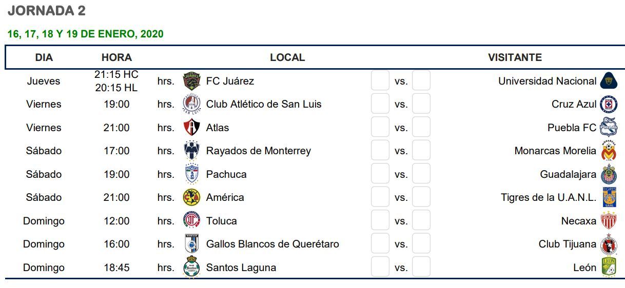 Calendario Clausura 2020: Así se jugará el próximo torneo en la Liga MX