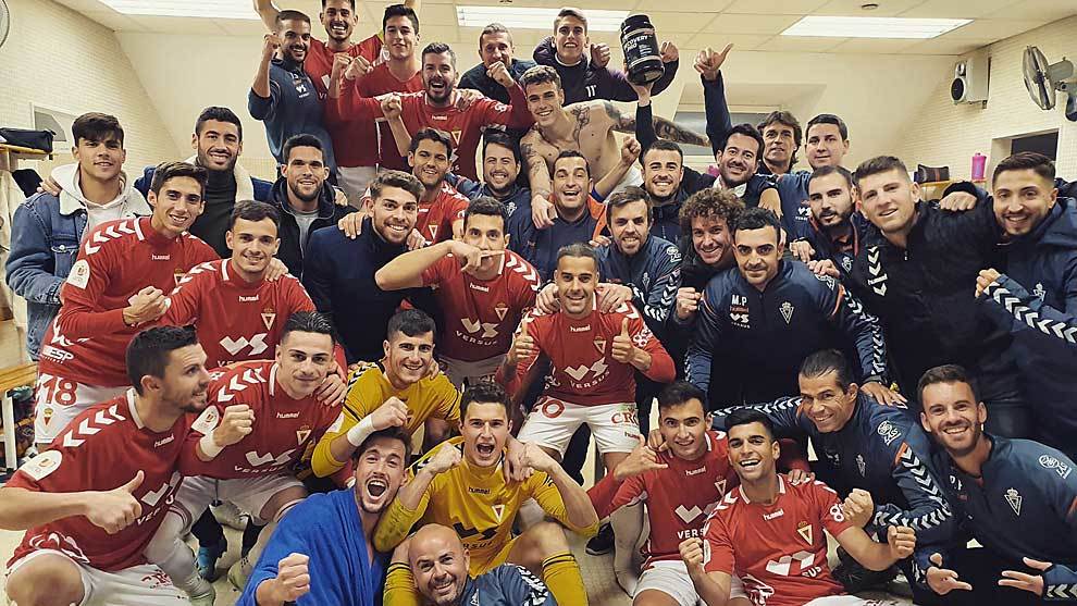 Los jugadores del Real Murcia celebraron su clasificacin copera