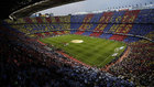 Imagen panormica de el Camp Nou en un Clsico disputado en 2018.