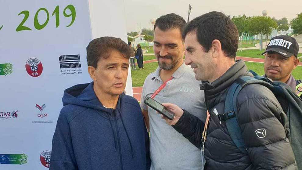 Bebeto (55), en Doha junto al redactor de MARCA Juan Castro
