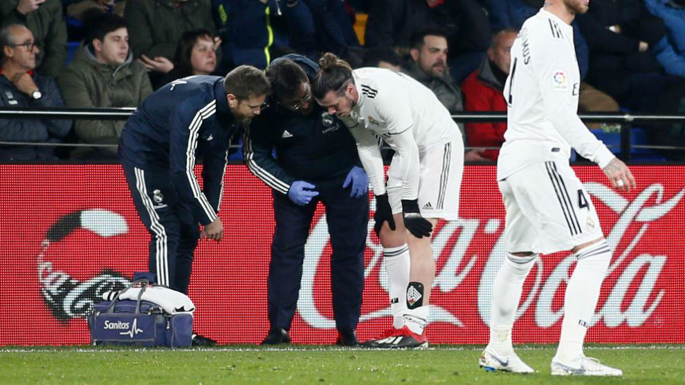 Bale, tras lesionarse el 3 de enero de 2019 ante el Villarreal.