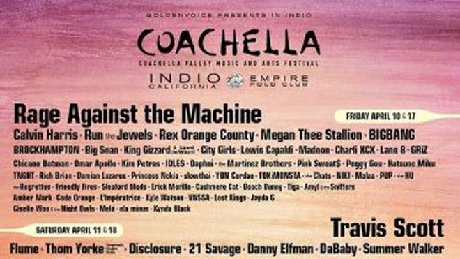 Coachella 2020: Frank Ocean y Travis Scott, estrellas de un cartel con...