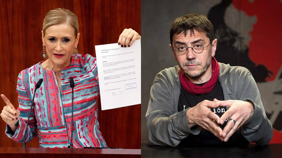 Cristina Cifuentes y Juan Carlos Monedero habran sido tanteados para...