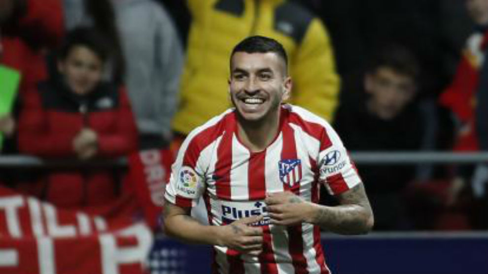 Correa celebra su gol al Levante.