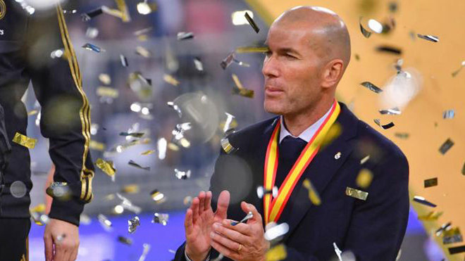 Zinedine Zidane, tras ganar la Supercopa.
