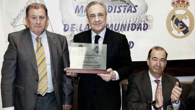 Luis Cceres, junto a Florentino Prez y Eduardo Fernndez de Blas
