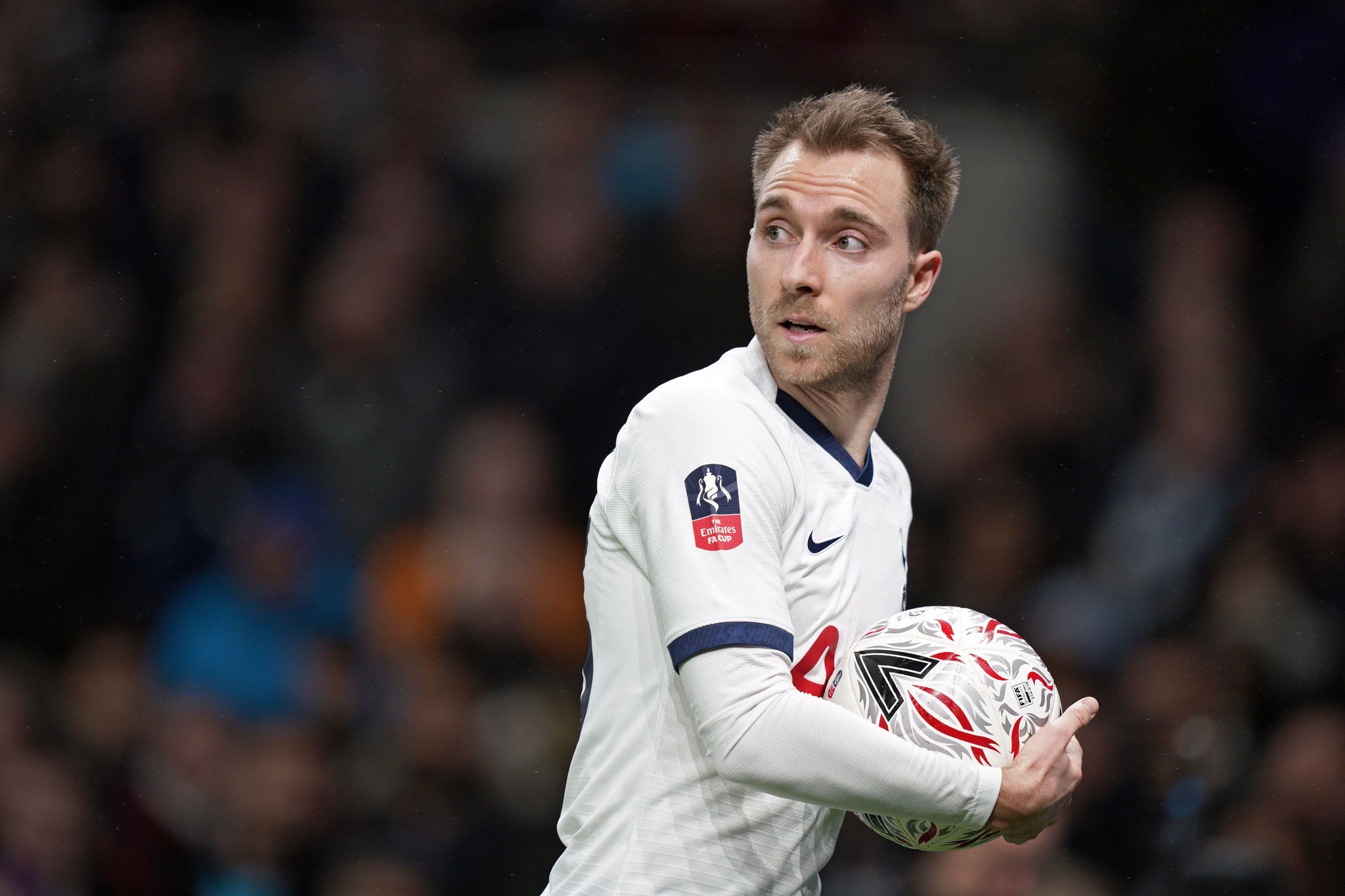 London (United Kindgom), 14/01/2020.- Tottenhams Christian <HIT>Eriksen</HIT> during the FA Cup third round soccer match between Tottenham and Middlesborough at Tottenham Hotspur Stadium, London, Britain, 14 January 2020. (Reino Unido, Londres) EFE/EPA/WILL OLIVER EDITORIAL USE ONLY. No use with unauthorized audio, video, data, fixture lists, club/league logos or live services. Online in-match use limited to 120 images, no video emulation. No use in betting, games or single club/league/player publications