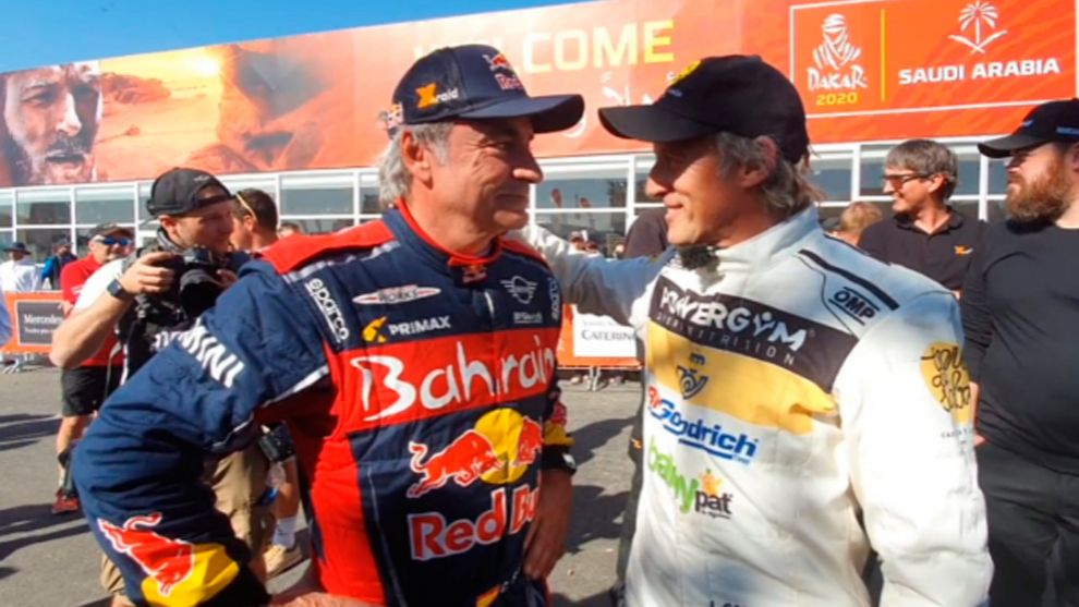 Jess Calleja y Carlos Sainz Dakar 2020