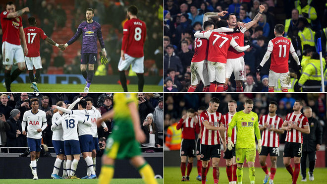 United, Arsenal, Tottenham y Sheffield United.