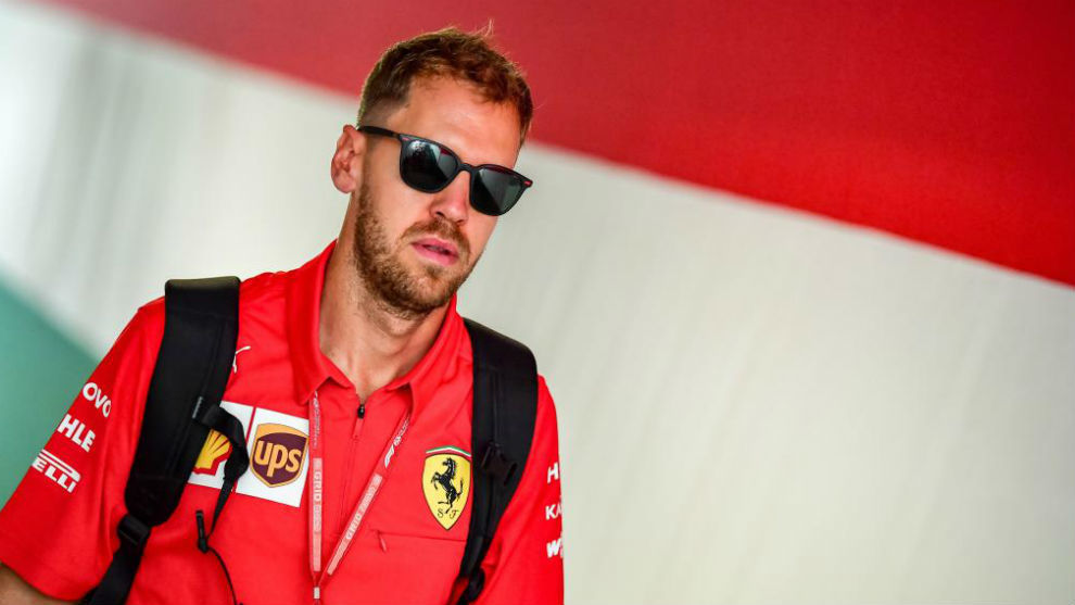 Vettel, en el Gran Premio de Hungra de la pasada temporada.