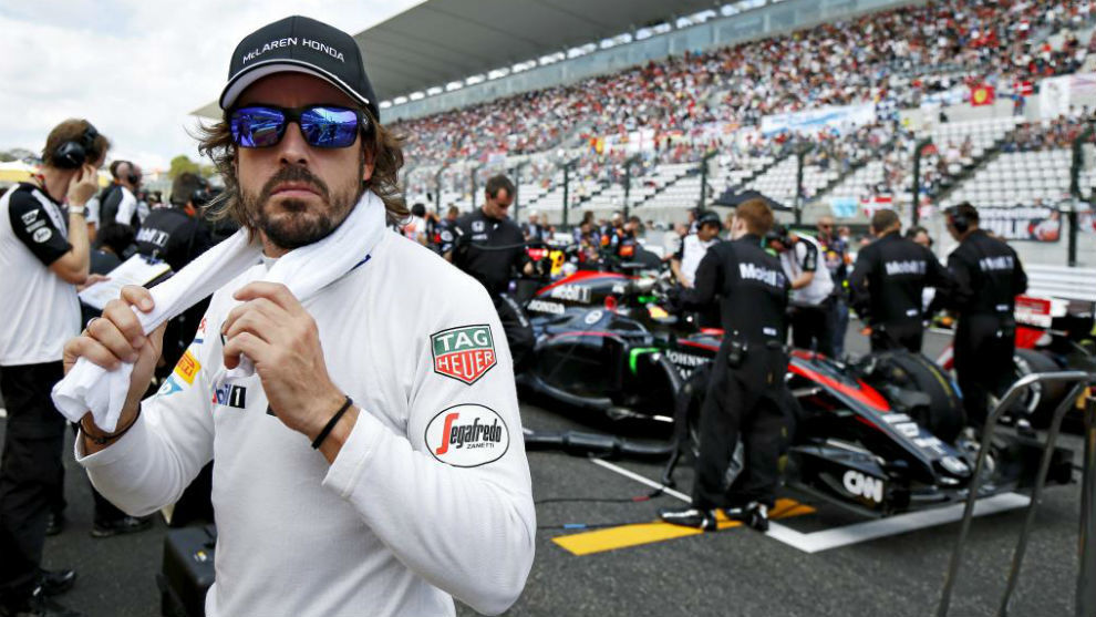 Fernando Alonso, durante el GP de Japn 2015.