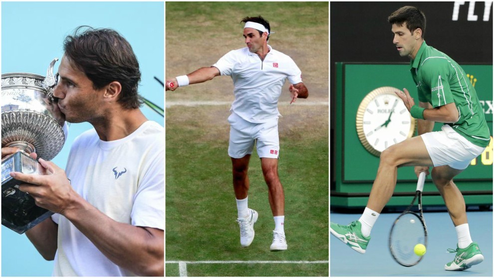 Nadal, Federer y Djokovic, en accin