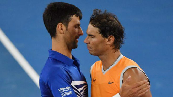 Djokovic y Nadal en el Open de Australia 2019.