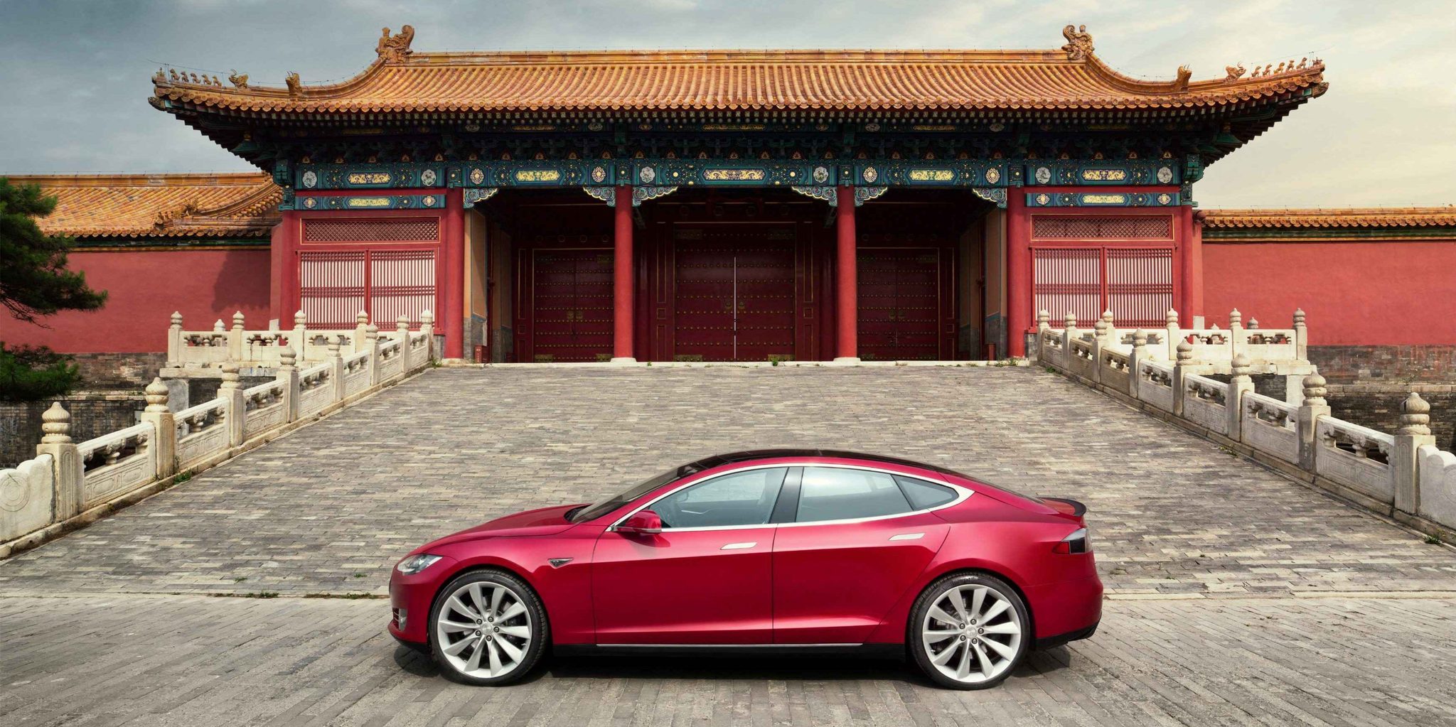 Imagen de un Tesla Model S en China