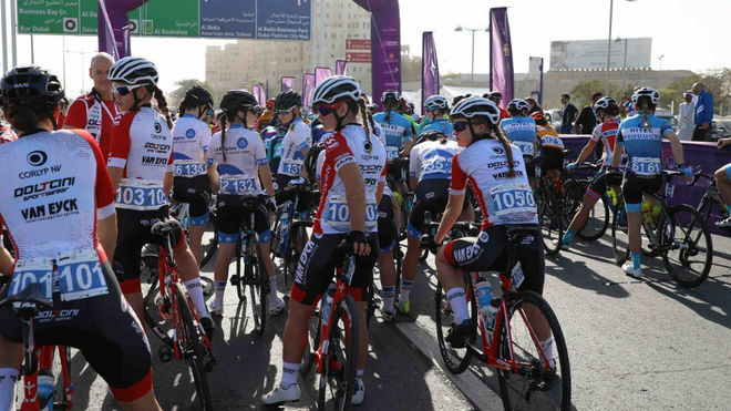 El Doltcini-Van Eyck Sport, en el Tour de Dubi.