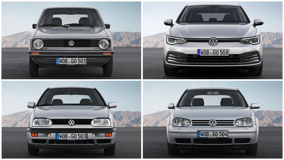 Ocho generaciones del Volkswagen Golf: ¿cuál es tu favorita?