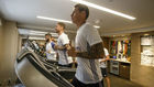James, Ramos e Isco, trabajando en el gimnasio.