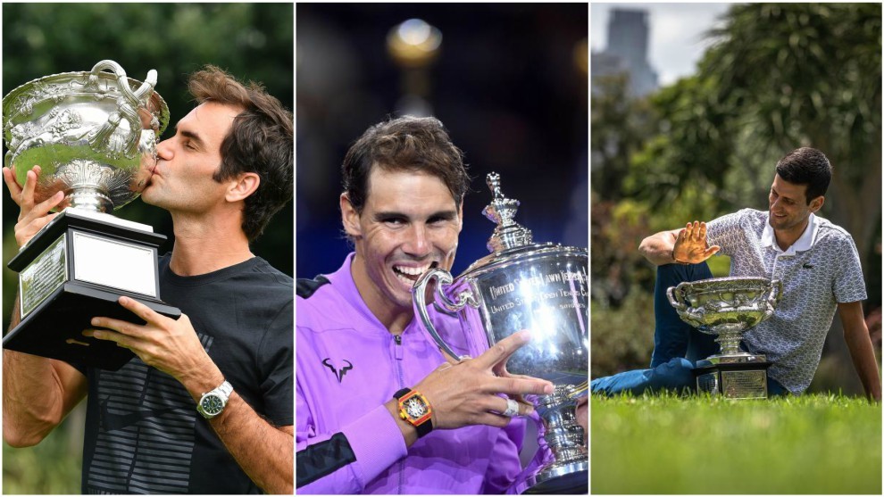 Federer, Nadal y Djokovic, con sus ltimos trofeos de &apos;Grand Slam&apos;