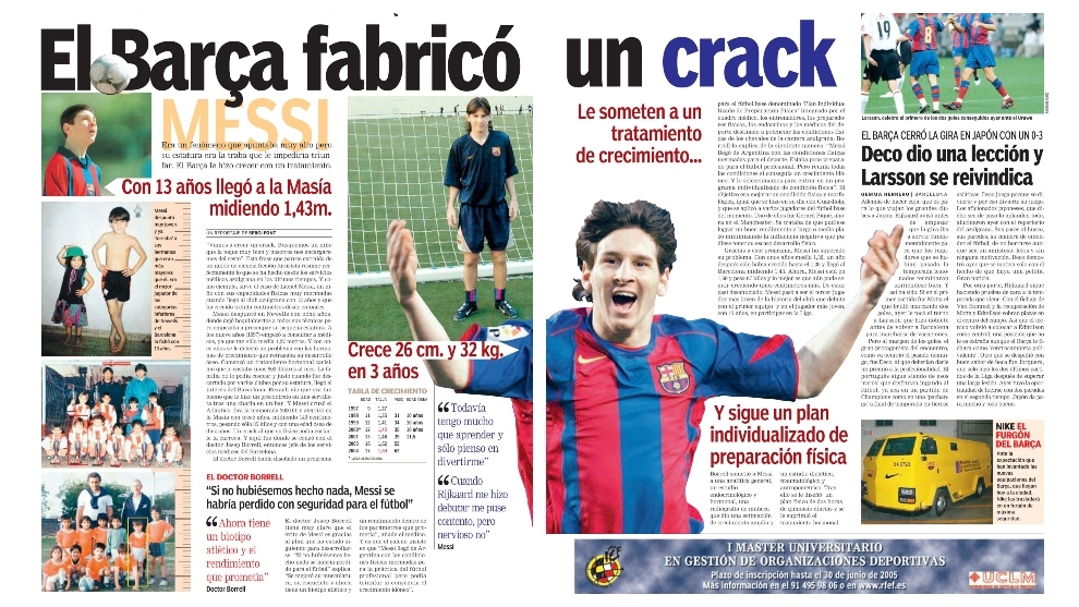 FC Barcelona: El primer de Messi en MARCA: la programación de TV Marca.com