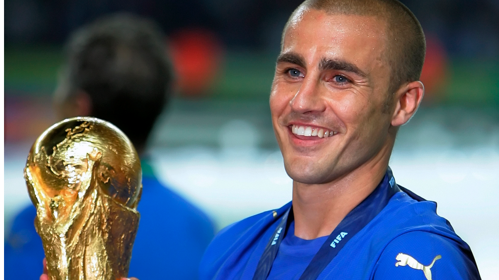 Cannavaro with the World Cup in 2006