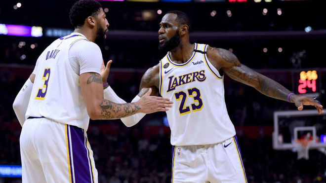 Anthony Davis y LeBron James, las dos estrellas de Los ngeles Lakers