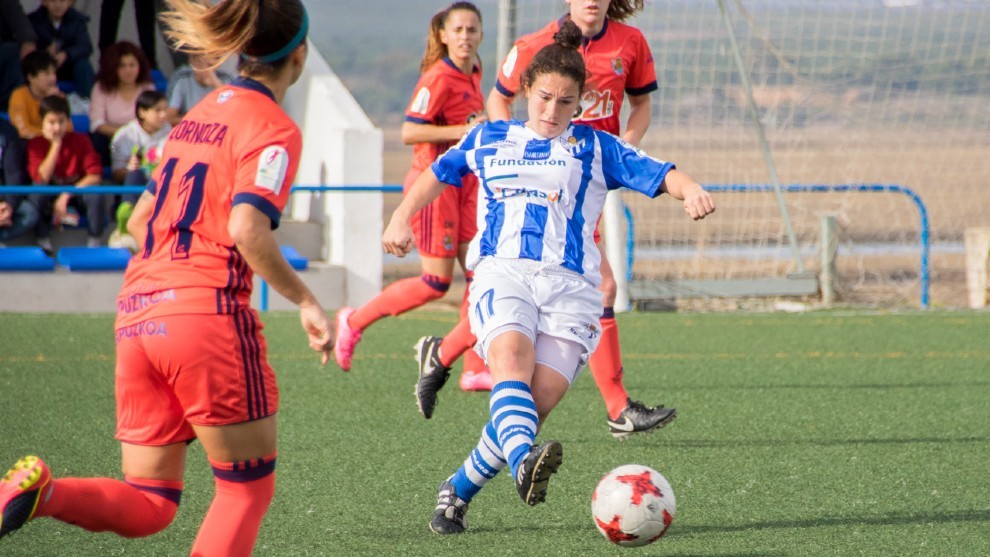 Sandra Bernal, durante un partido esta temporada frente al Levante.