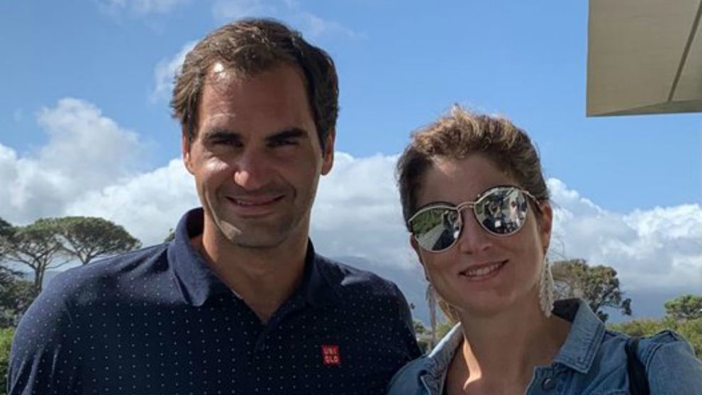 Federer y su mujer Mirka en los Alpes suizos