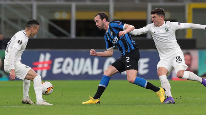 Godn, en un partido con el Inter.