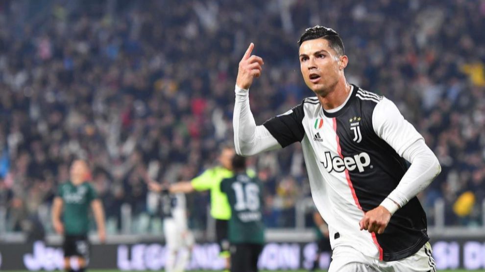 Cristiano Ronaldo celebra un gol frente al Bolonia.