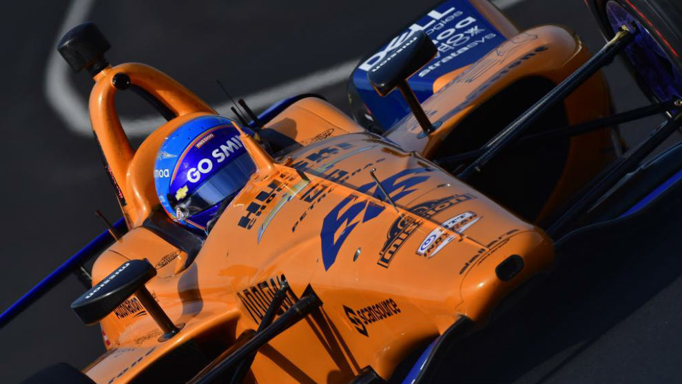 Alonso, en la Indy 500, en 2019.