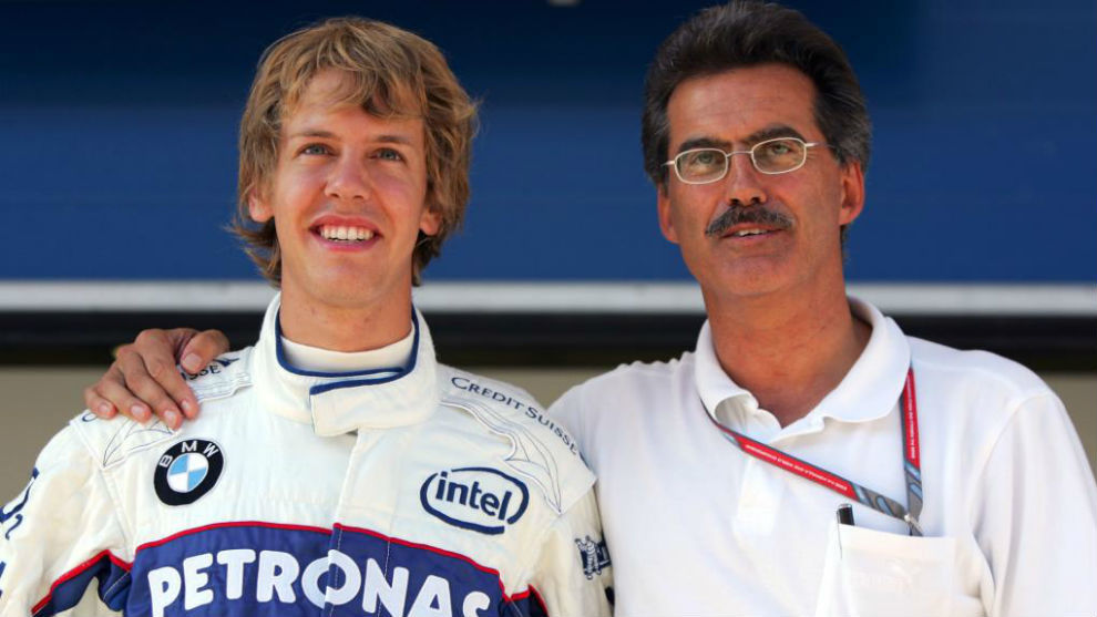 Mario Theissen y Sebastian Vettel, en el GP de Turqua de de 2006.