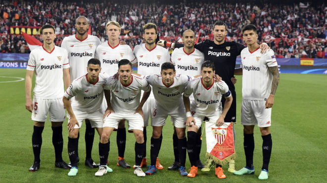 Alineacin del Sevilla ante el Bayer el 3-4-2017.