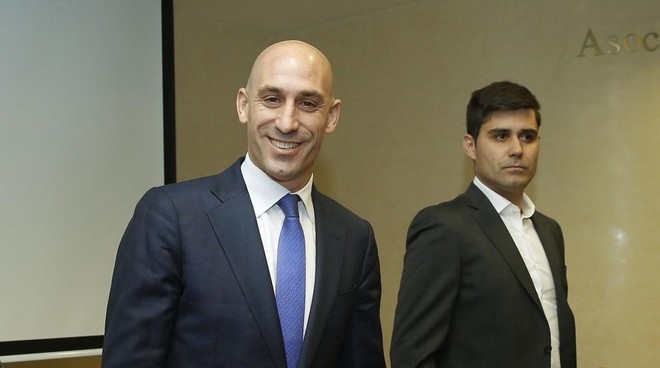 Luis Rubiales and David Aganzo