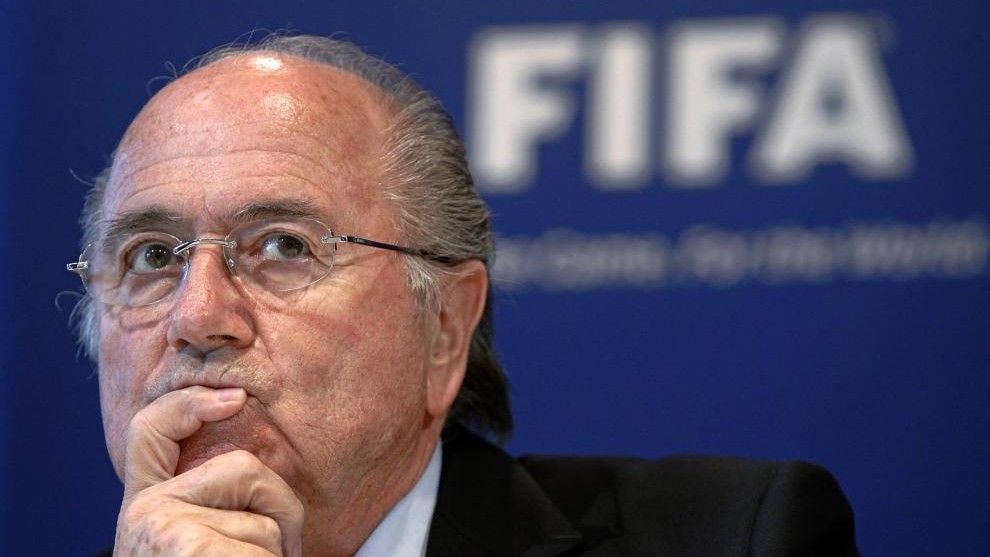 Joseph Blatter, ex presidente de la FIFA, en un congreso.