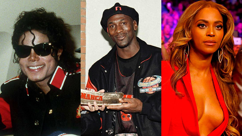 Michael Jackson, Michael Jordan y Beyonce