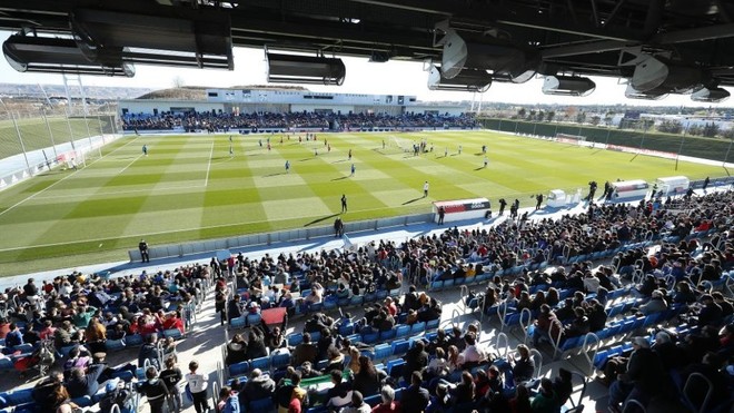 Estadio Aflredo Di Stefano during a Real Madrid training session.