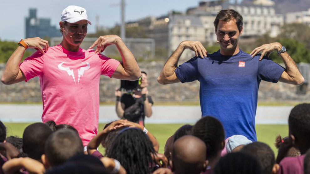 Nadal y Federer, en un acto en Ciudad del Cabo