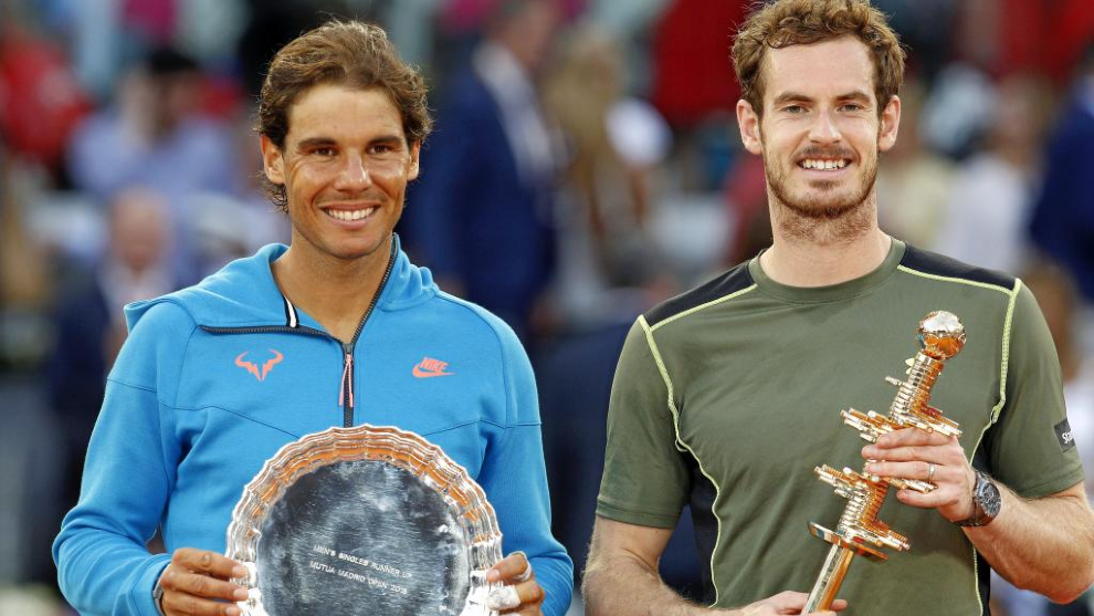 Rafa Nadal y Andy Murray, finalistas en Madrid en 2015.